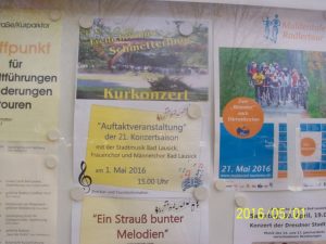 Eröffnung der Saison 2016 mit einem Konzert unter dem "Schmetterling"